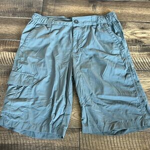 Mens Columbia OmniShade‎ Gray Cargo Shorts 32W 11L